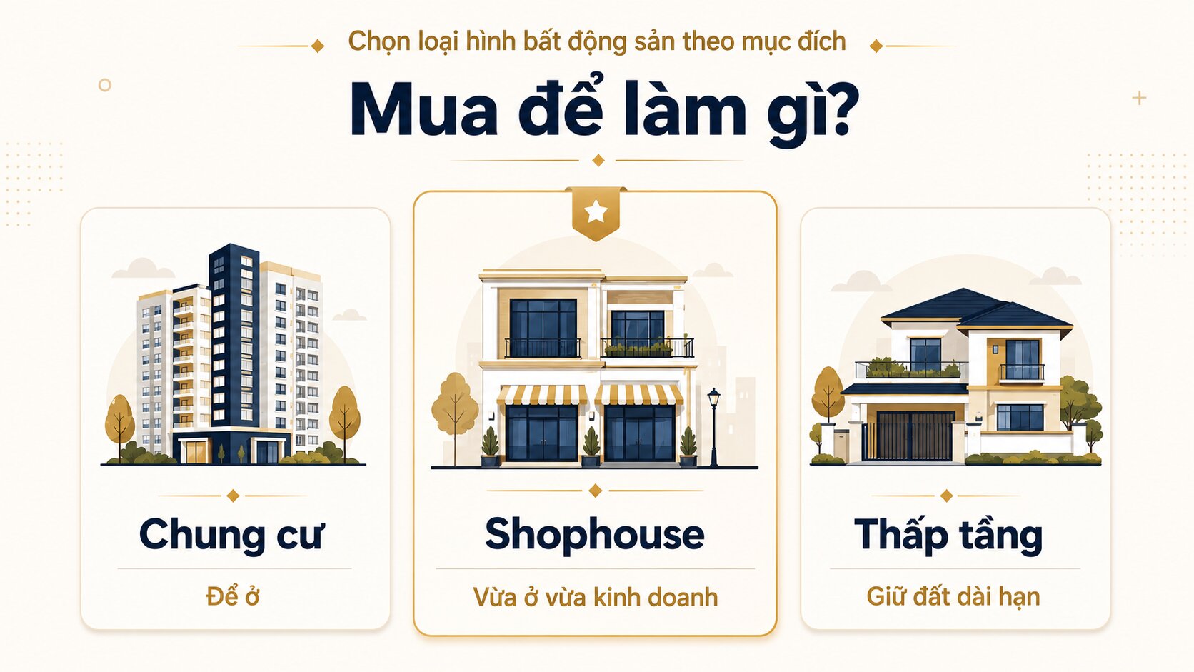 Lựa chọn loại hình bất động sản phù hợp