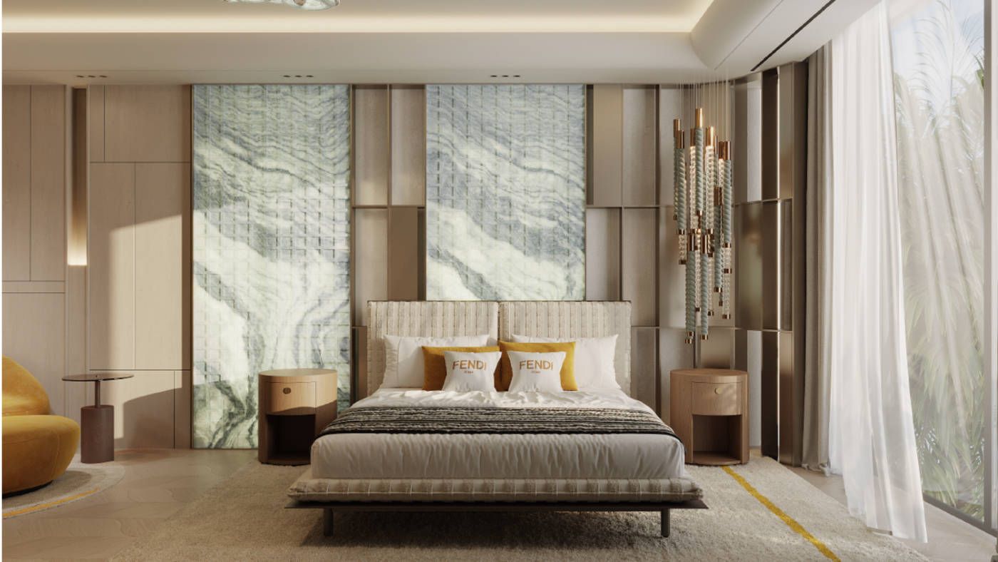 Concept phòng ngủ với nội thất Fendi - gói nội thất rời khách tự chọn mua