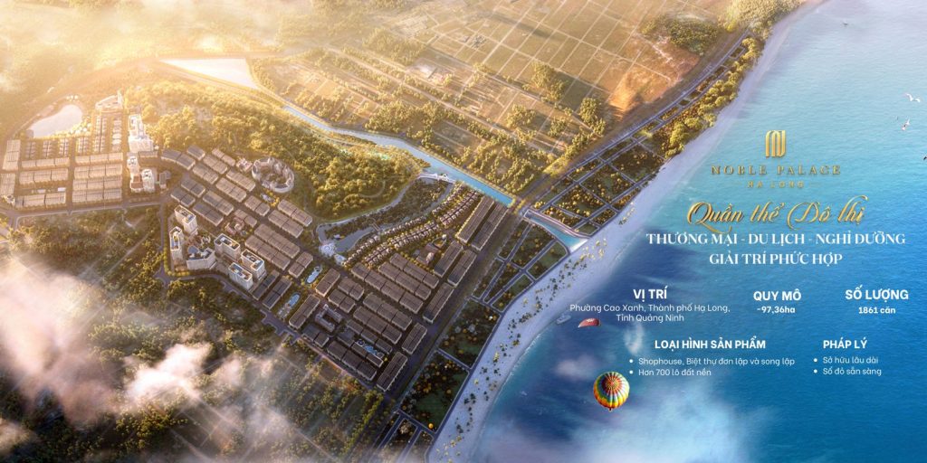 Toàn cảnh dự án bên vịnh Cửa Lục (phối cảnh)