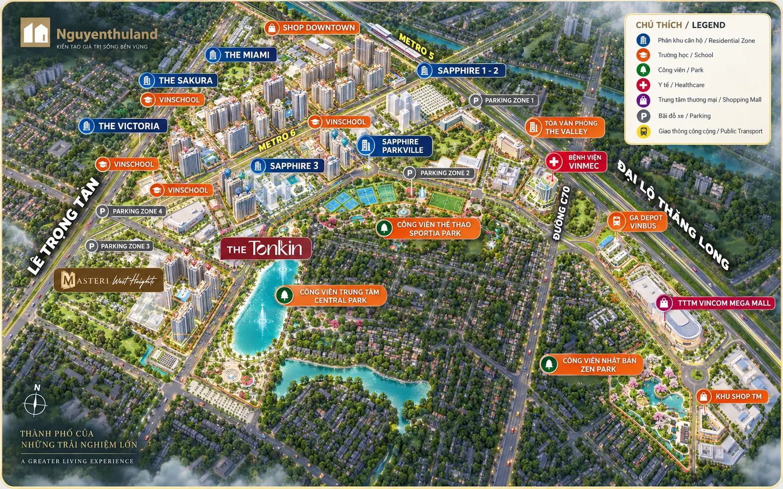 Mặt bằng tổng thể Vinhomes Smart City