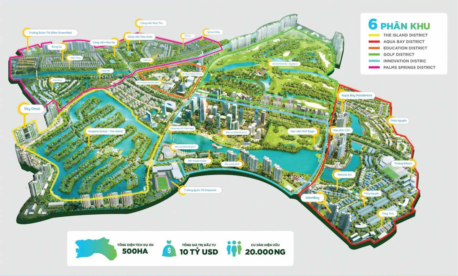 Tổng mặt bằng khu đô thị Ecopark