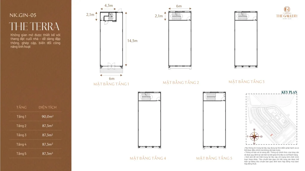 Mặt bằng 5 tầng The Terra - NK.GIN-05