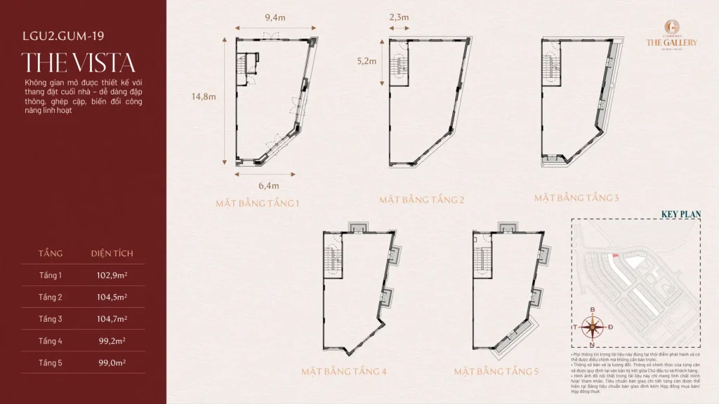 Mặt bằng 5 tầng The Vista - LGU2.GUM-19